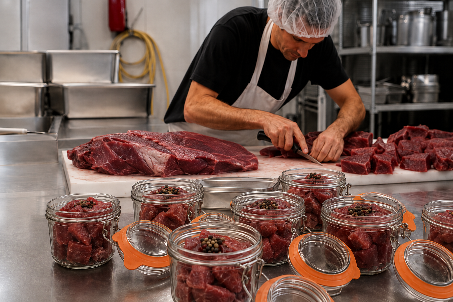 Préparation artisanale du thon dans notre conserverie